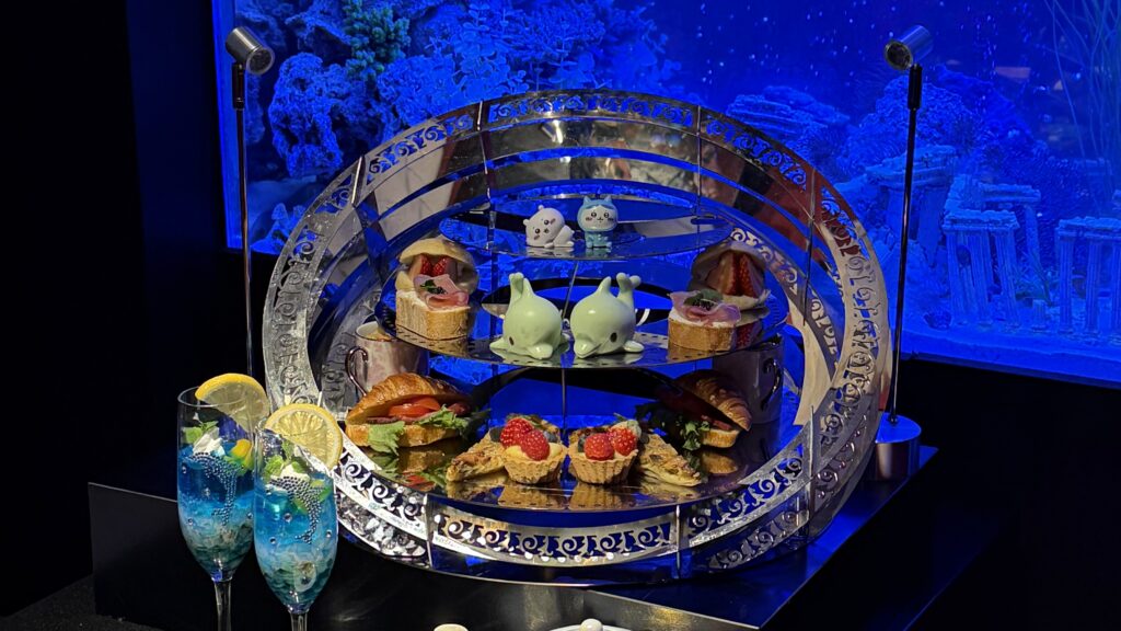 JeMareの推し活マリンステージアフタヌーンティー 推しカラーに変わる水槽