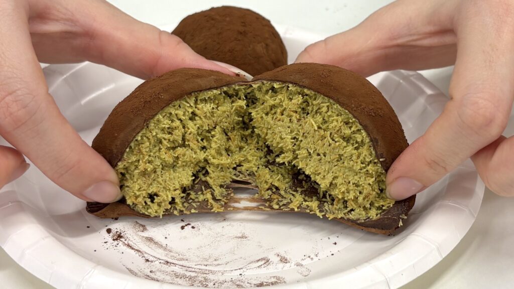 OKUDO CAFE 大久堂のドバイもちクッキーの断面写真