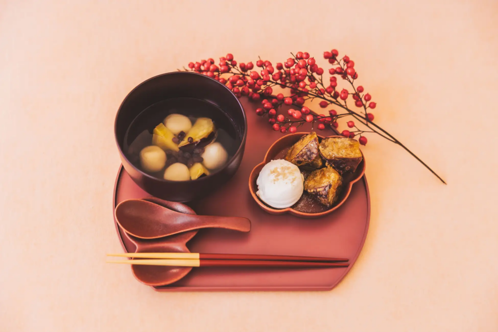 & OIMO TOKYO CAFEの期間限定お芋のぜんざい